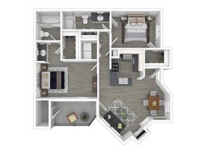 2x2-1260 Renovated 2052 floor plan